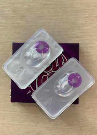 Фіолетові кольорові контактні лінзи для очей, чудове покриття свого кольору + контейнер для зберігання /n-021