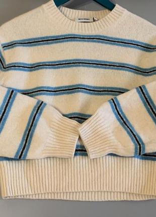 Короткий светр weekday р.s 100% wool