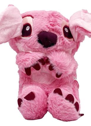 М'яка іграшка-нічник "стіч" stch-20(pink) рожевий, дихаючий, світло та звук