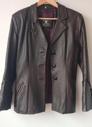 Стильная кожаная куртка приталенная enes 38-42 m-l leather