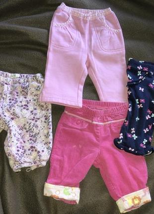 Штанишки на девочку 3-9 месяцев