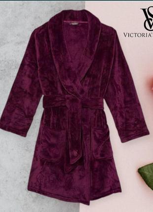 Халат домашний флисовый victoria's secret s xs 34 36