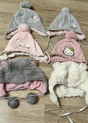 Шапочки демисезонные на девочку