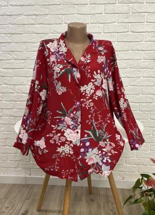 Шикарная блузка блуза длинный рукав из вискозы р 50-52 бренд "kappahi"