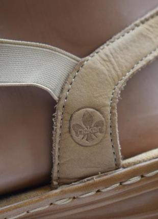 Шкіряні босоніжки сандалі сандалі на низькому ходу rieker antistress р. 43 28 см9 фото