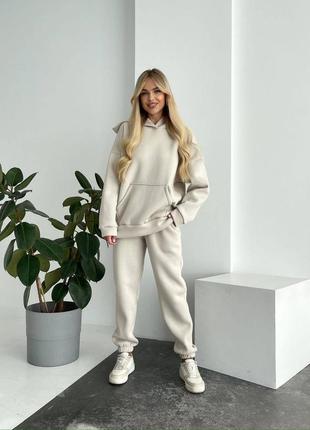 Костюм жіночий спортивний нереальний / трендовий спорт костюм з карманами та капюшоном тринитка туреччина / є обмін / барбі чорний