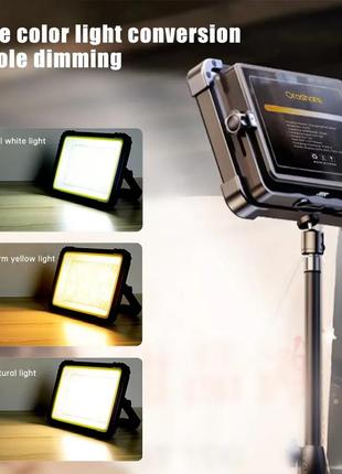 Прямокутна led-лампа з акумулятором для фотостудії кемпінгу mm6005 фото