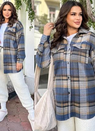 Комфортная теплая универсальная рубашка на пуговицах6 фото