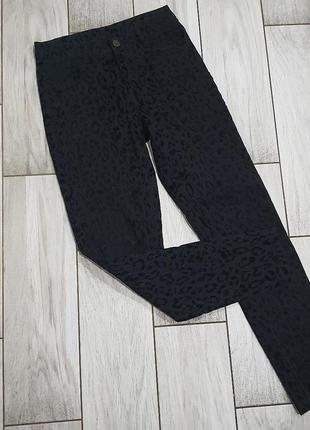 Черные джинсы скинни леопардовый принт скинни calzedonia xs-s2 фото
