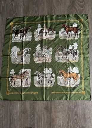 Хустка платок hermes les robes scarf шовк оригінал