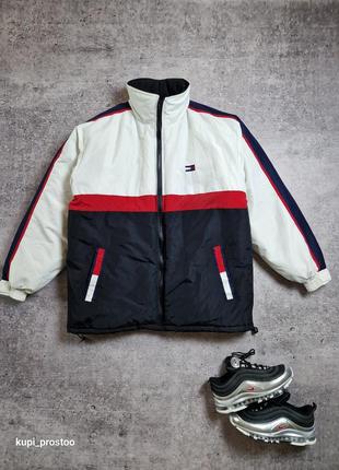 Стильний Flaggenlogo tommy hilfiger puffer jacket оверсайз пуховик