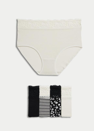 Набір жіночих трусів 5 штук marks&spencer р-р 16 full briefs труси