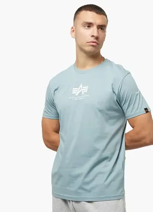 Футболка alpha industries basic ml t-shirt оригинал
