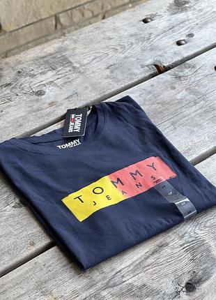 Футболка синя tommy jeans, розмір s, m, l2 фото
