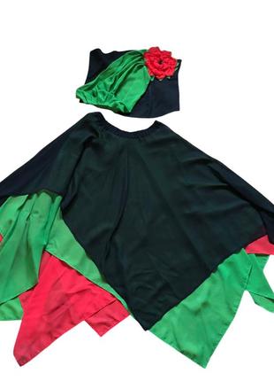 Костюм жіночий топ та спідниця маки ошатний сукня вечірня m-l шифон квіти