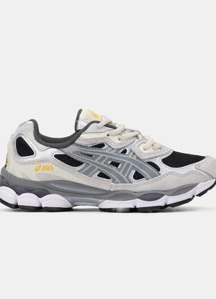 Брендовые женские кроссовки asics gel-nyc gray black * pinapd