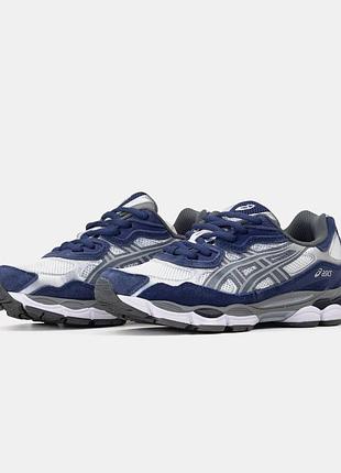 Брендові чоловічі кросівки asics gel-nyc navy steel * pinapd