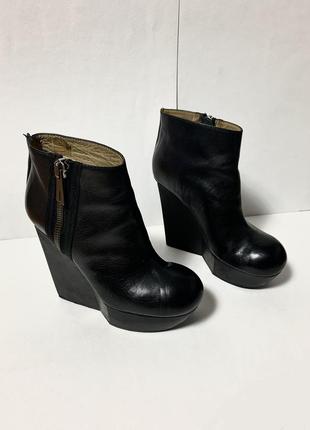 Винтажные кожаные ботильоны, ботинки, туфли acne studios stockholm