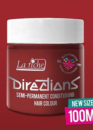 Червона фарба для волосся vermillion red dicrections (британія)