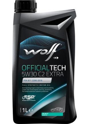 Моторное масло wolf officialtech 5w30 c2 extra 1л (8339578)