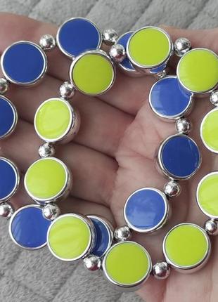 Набор браслетов, желтый и синий браслеты, браслеты в патриотических цветах