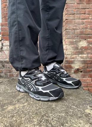 Кроссовки в стиле women asics gel-nyc grey/black