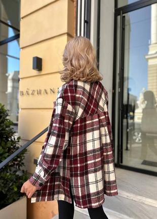 Теплая рубашка свободного кроя