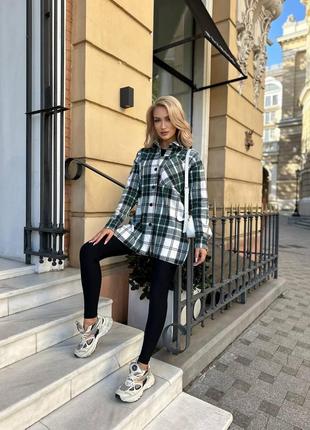 Теплая рубашка свободного кроя