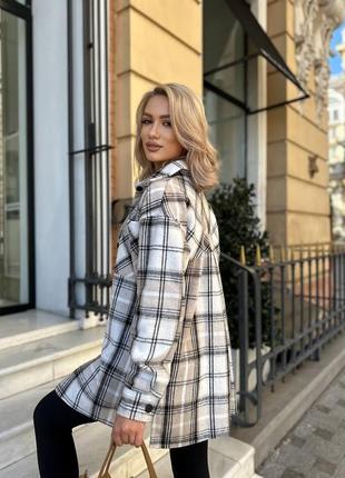 Теплая рубашка свободного кроя