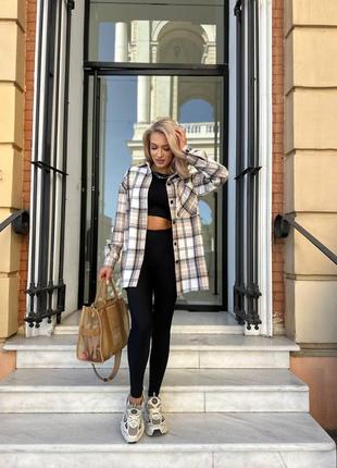 Теплая рубашка свободного кроя