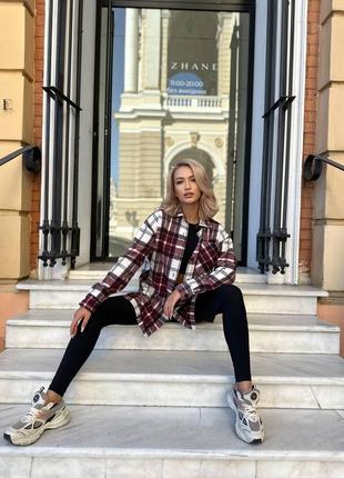 Теплая рубашка свободного кроя