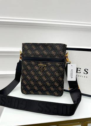 Чоловіча сумка в стилі guess через плече lux