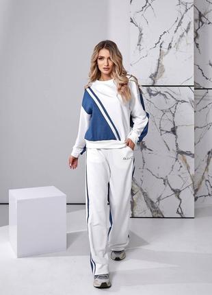 Спортивний комбінований костюм із джинсу і двонитки