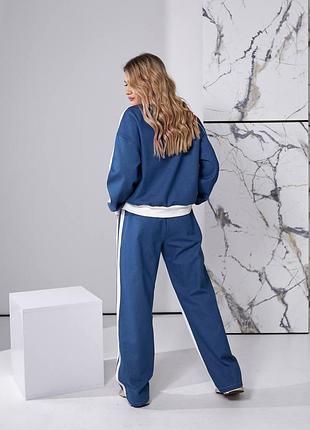 Спортивний комбінований костюм із джинсу і двонитки