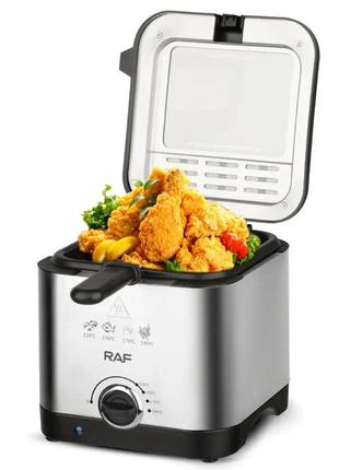 Електрична фритюрниця на 2.5 л для смаження без олії 1000 вт deep fryer raf r.5300 повітряна фритюрниця7 фото