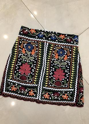 Юбка с вышивкой zara5 фото