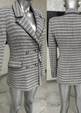 Пиджак zara, жакет, твидовый пиджак3 фото