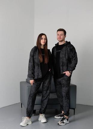 ‼️не кошлатиться‼️теплі парні костюм тринитка пеньє з капюшоном на осінь, жіночий спортивний костюм, чоловічий спортивний костюм, 170