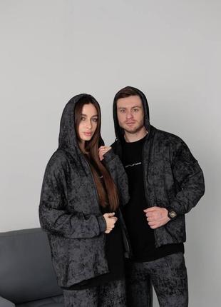‼️не кошлатиться‼️теплі парні костюм тринитка пеньє з капюшоном на осінь, жіночий спортивний костюм, чоловічий спортивний костюм, 1702 фото