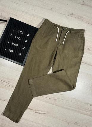 Льняные брюки zara