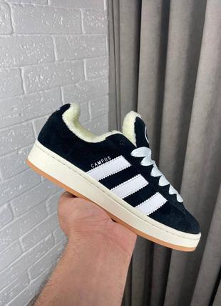 Мех! зимние кроссовки adidas campus winter