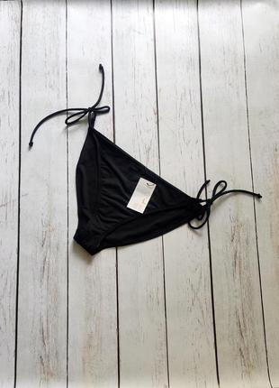 Черные купальные трусики высокая посадка primark 48-50 р, плавки черные женские на завязках