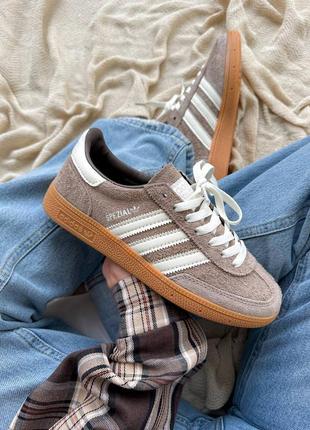 Adidas spezial handball light brown женские кроссовки адедас специал, адидас спешиал