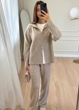 Качественный и стильный костюмчик с двойной молнией в стиле олд мани6 фото