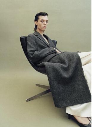 Пальто из шерсти 100% шерсть zara
