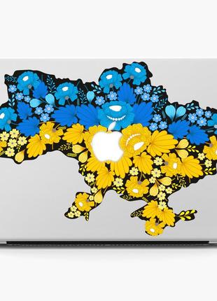 Чохол пластиковий macbook air 13,6 m2 (a2681) квітуча україна макбук про case hard cover прозорий3 фото