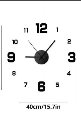 Креативные настенные часы черный кварцевый