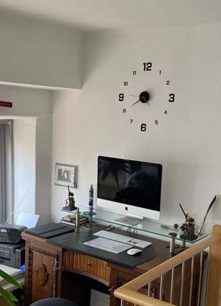 Креативные настенные часы черный кварцевый