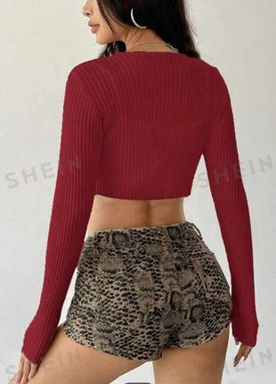 Кофта вкорочена бузкова shein розмір с-м 7