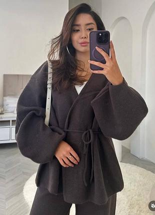 Женский уютный костюм двухсторонняя ангора